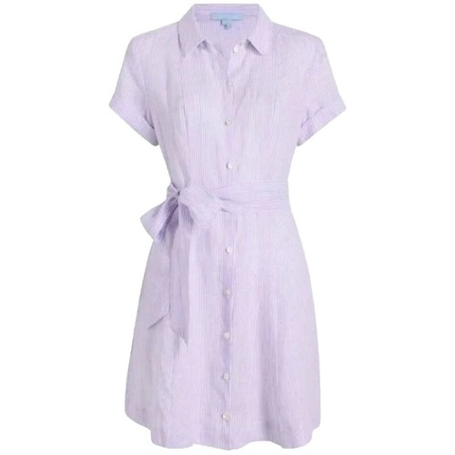 Cabana striped v neck linen blend short sleeve mini dress size small | eBay