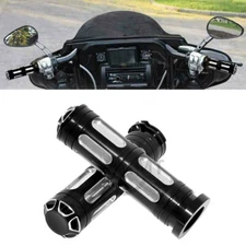 Pair Black 1" Handlebar Hand Grip Fit For Harley Sportster 883 Custom XL883C US
