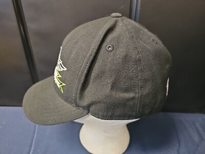 No Fear Cap Y2K Vintage Winged Skull Black Flex Back Super Energy
