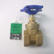 HomeWerks 1-1/4" Brass Threaded Gate Valve 170-2-114 150PSI