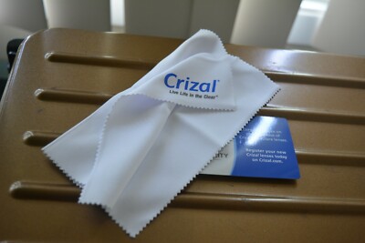CRIZAL(12) Large Sealed Microfiber Cleaning Cloth Glasses Phone Lens  Sunglasses