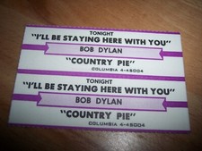 2 Bob Dylan I'll Be Staying Here With You / Country Pie Jukebox Title Strips