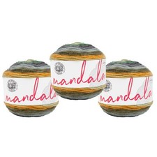  3 Pack Lion Brand Yarn 525-274B Mandala Yarn, Werewolf