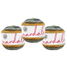 (3 Pack) Lion Brand Yarn 525-274B Mandala Yarn, Werewolf