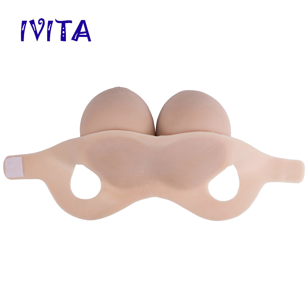 Prothèses Mammaires En Silicone IVITA Cup M - Grande Aréole, Couleur Suntan - Taille 16XL Pour Travesti