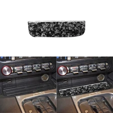 Forged Carbon Fiber Center Console Storage Panel Cover For Ford Mustang 2015-20