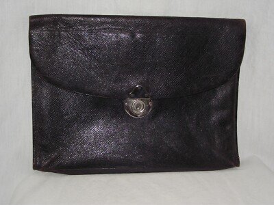 Tasche ''Fortin and co...'' weiches schwarzes Leder, passende Lederinnenausstattung und Stoff