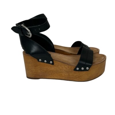 FRYE Alva Platform Black Sandals Women s Sz 6.5