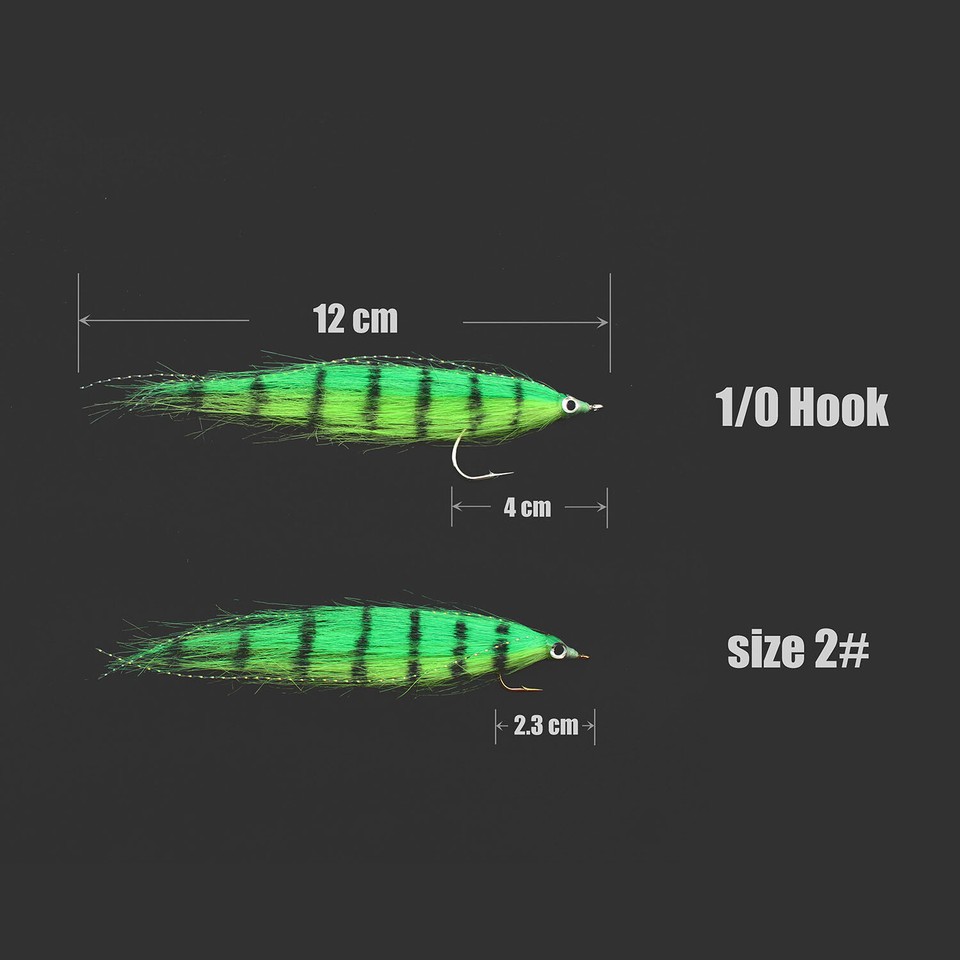 16 pcs 8 Barred Colors 12cm Minnow Fry Salmon Trout Sea Bass Fly