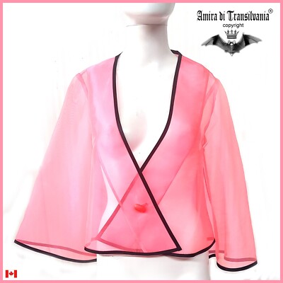 Transparent Blouse Woman Jacket Blaser Fashion Clothing Elegant Cape Casual Robe