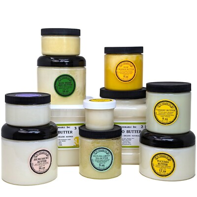 Organic Butters 100% Pure RAW Fresh Natural Premium Skin Care Body Nails 