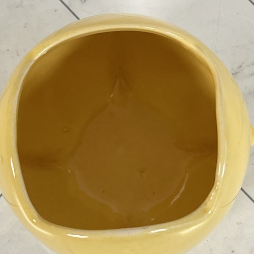 Vintage Nelson McCoy Art Déco Tulipe Balle Jaune Lustré Pot de Fleur Vase - Photo 4 sur 5