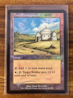 MTG DARU ENCAMPMENT FOIL Onslaught NM UNCOMMON Land 2002 T. Szczudlo Art