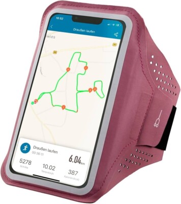 Hama Finest Sports Handy-Schutzhüllen Rosé. Sportarmband Smartphones XXL, 177998