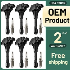 Pack 6 Ignition Coil Spark Plug UF550 For 2014-2019 Infiniti QX60 3.5L V6