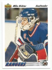 MIKE RICHTER 1991-92 UPPER DECK CARD NM-MT CONDITION NEW YORK RANGERS
