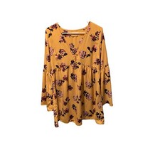 Urban Outfitters V-neck Floral Dress With Bell Sleeves Small