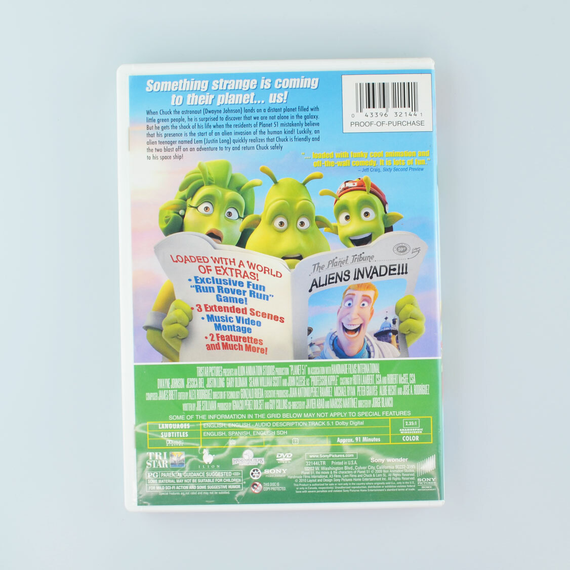 Planet 51 (DVD, 2010) Family Animation Comedy 43396321441| eBay
