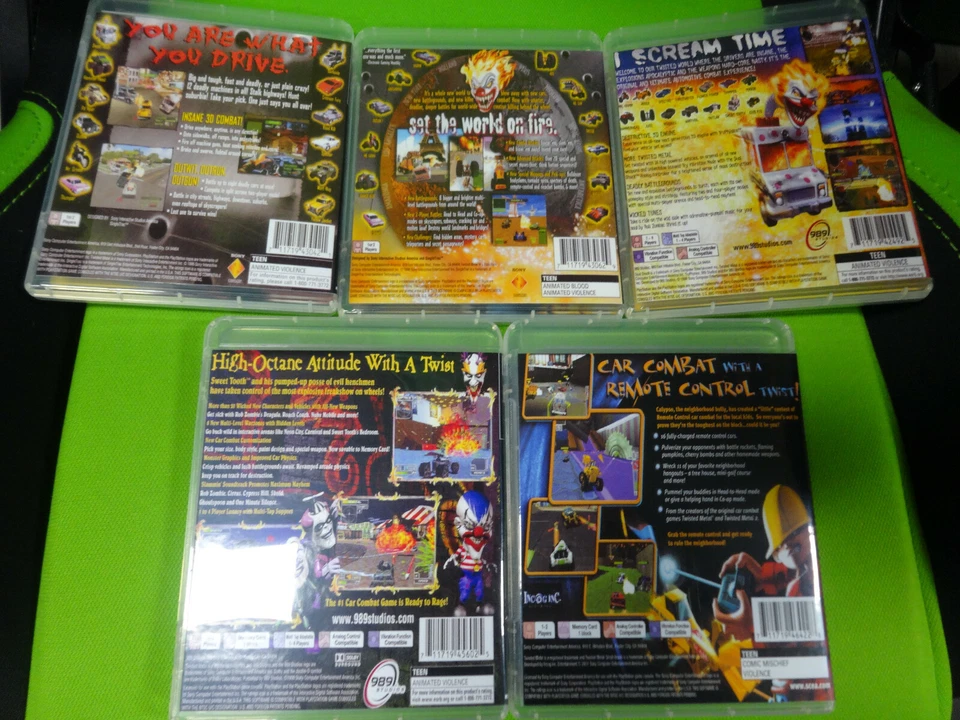 FUNDAS DE REPUESTO VACÍAS Twisted Metal Collection 1 2 3 4 5 Sony Playstation 1 PS1 Foto 4 de 4