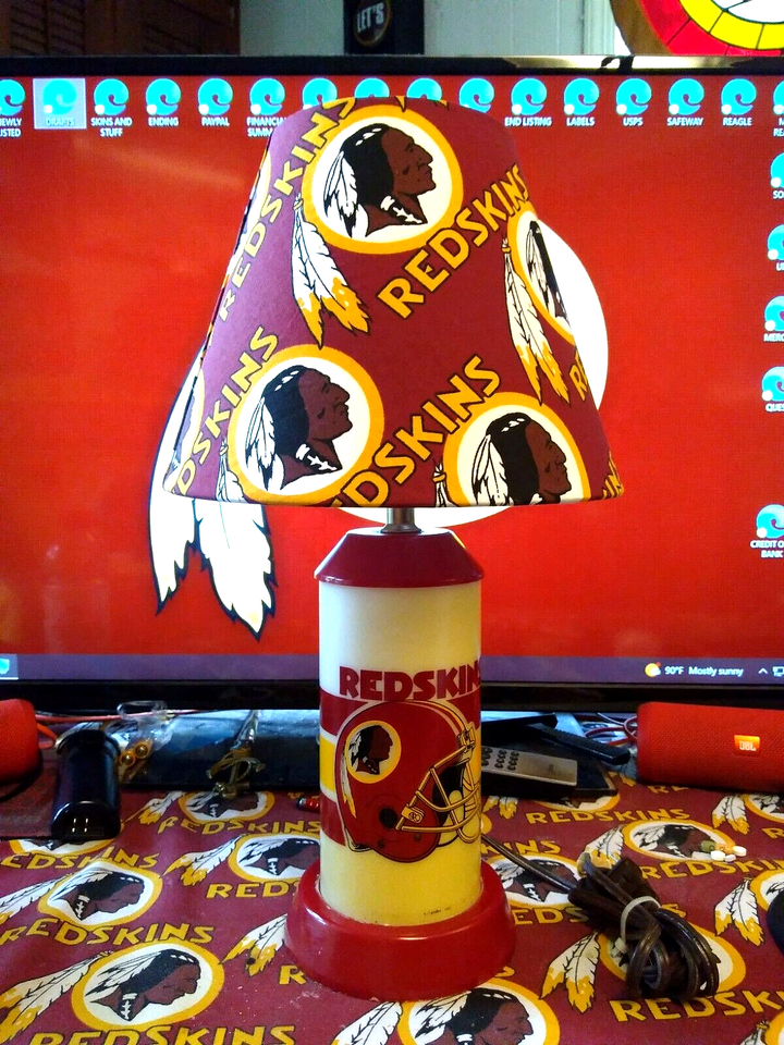 Lampada Decorativa Washington Redskins, Giocatori Alex Smith E Adrian Peterson, Multicolore