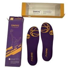 DAKVO Orthotic Curve Design Sport Shoe Insole "M" Hard Arch Support Trimmable 