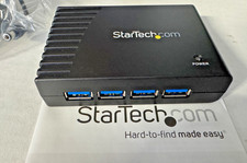 StarTech ST4300USB3 4-Port SuperSpeed USB 3.0 Hub Black w/ Power Adapter