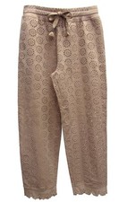 Fenty Puma By Rihanna Womens Die Cut Embroidered Pants, Natural, Size M