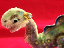 STEIFF Museum Collection Replica Dinosaur DINOS Measuring 5" X 12" w/ Tags 1960