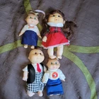 Vintage 90's Cabbage Patch Kids Mini Dolls 4-6" Lot of 4
