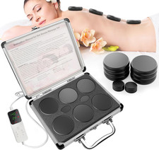12Pcs Hot Stones Massage Set with Temperature Adjustment Hot Rocks Massage Stone