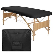 Folding Portable Massage Table - Black