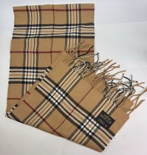Cashmink V Fraas Scarf Pink Gray Burberry Plaid Scarf Fringe Soft Womens Mens
