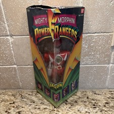 1993 Bandai Mighty Morphin Power Ranger Red Ranger 8” Action Figure Box 2200