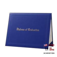 Imprinted Diploma Cover for Certificate 8.5''x 11'' Diploma Holder Royal Blue