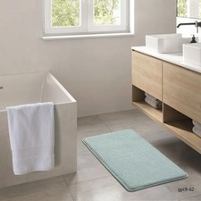 Soft Cotton Memory Foam Bath Mat 20x34 Ultra Absorbent Green Rug