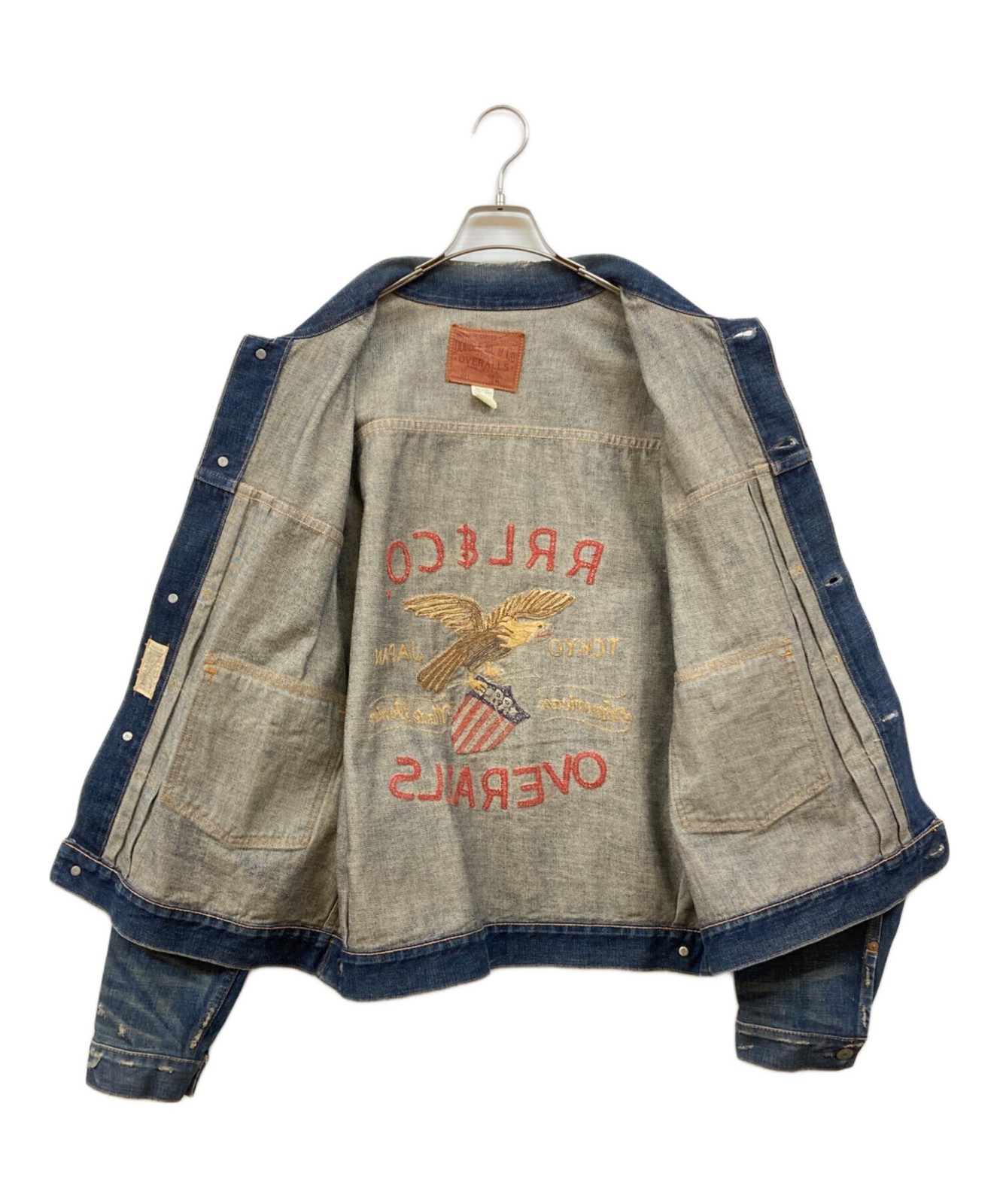 RRL RALPH LAUREN 2nd Denim Jacket Indigo Men's Size XL Made in USA Pre-Owned image 3