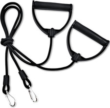 1 Pair Stepper Resistance Bands with Clips, Pedal Band Black