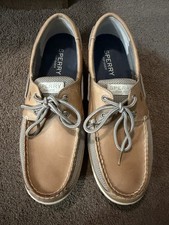 Sperry Top-Sider 4-Eye With Lace Men's Boat Shoe, 13 Wide Tan Worn Once.