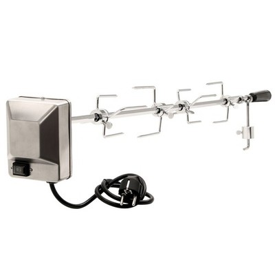 BBQ-Toro universal Grillspieß Set  100 cm mit Edelstahl Motor, Drehspieß