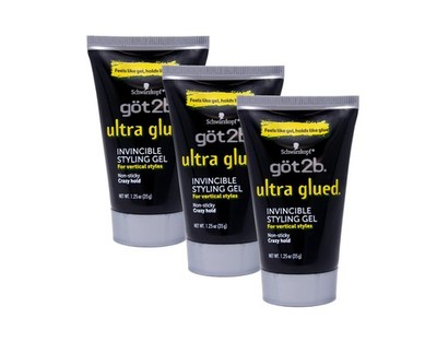 (3Pack) [GOT 2B] ULTRA GLUED INVINCIBLE STYLING 1.27 Ounce (Pack of 3), Black 