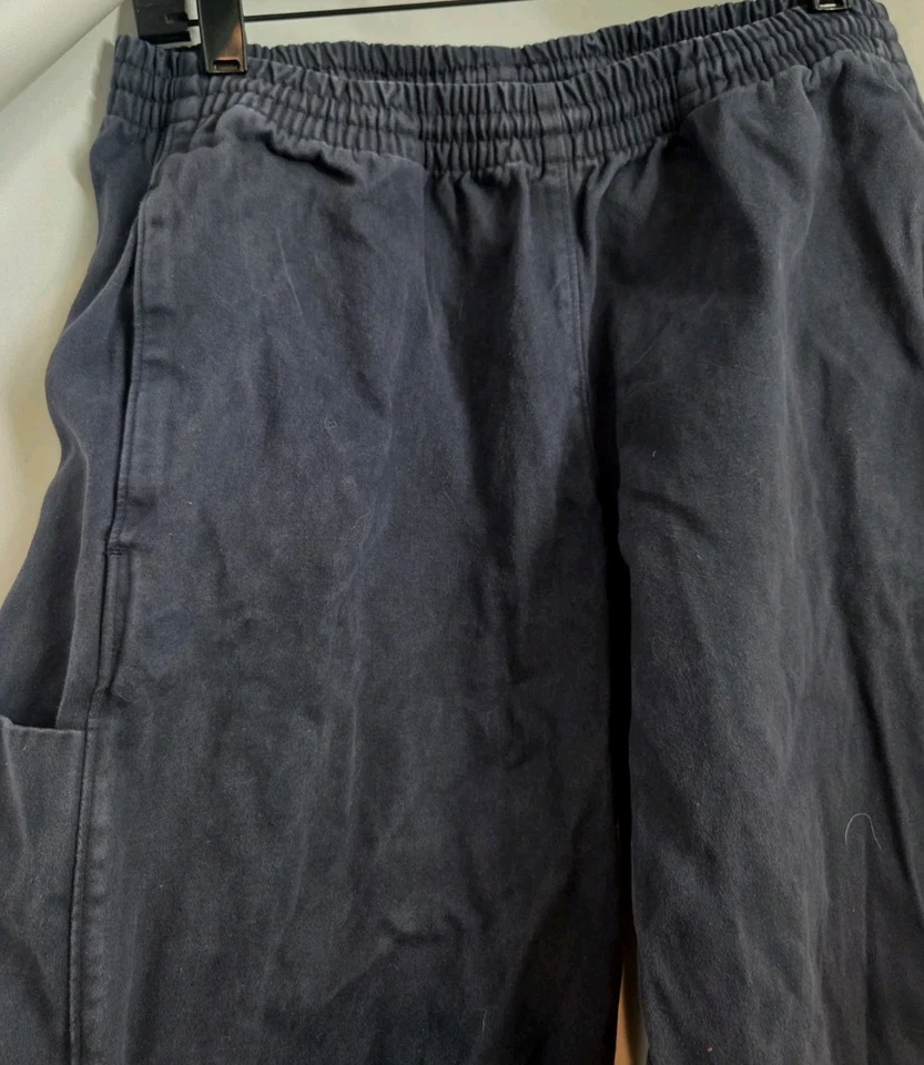 Calça cargo Yeezy YZY Gap cetim masculina tamanho médio poética azul marinho autêntica - Imagem 3 de 4