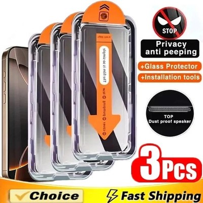 privacy glass for iphone 11 12 13 14 15 pro max anti-apy screen protector