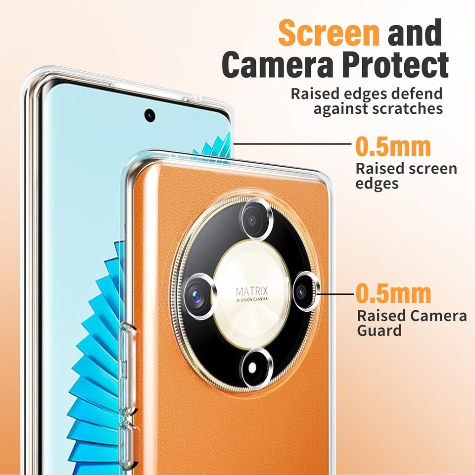 Custodia Con Cordino Per Honor Magic 6 Lite: Morbida TPU Trasparente, Verde, Antismarrimento