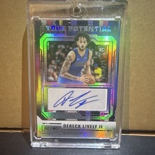 2023-24 Panini Recon True Potential Signatures Blue Dereck Lively II Rookie Aut…