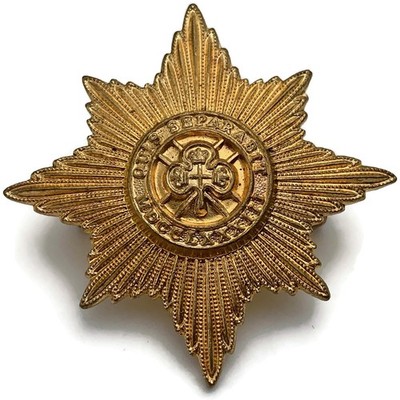 Irish Guards Regiment OFFICERS GILT Offiziers Mützenabzeichen - FIRMIN Makers Mark