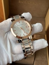Burberry City Check SWISS Quartz Two Tone Stainless Steel Unisex Watch BU9006