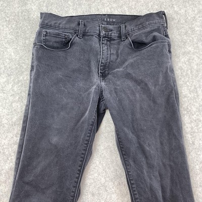 Mott & Bow Jeans Mens 31x32 (31x29) Gray Slim Stone Wash Stretch Denim 5 Pocket