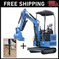 1.8 Ton Mini Excavator with Kubota Diesel Engine + 200mm Hydraulic Auger Drill