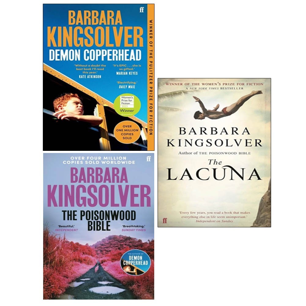Barbara Kingsolver 3 Books Set The Lacuna, Demon Copperhead, Poisonwood Bible
