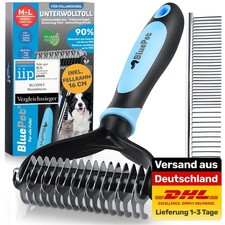 BluePet Unterwollbürste Langhaar für Hunde ...